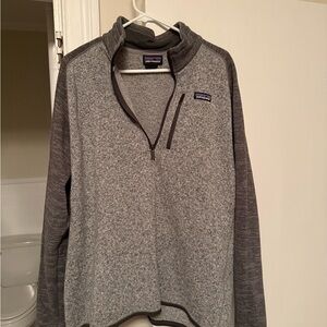 Patagonia Men’s Gray Heather Zip-Up Sweater